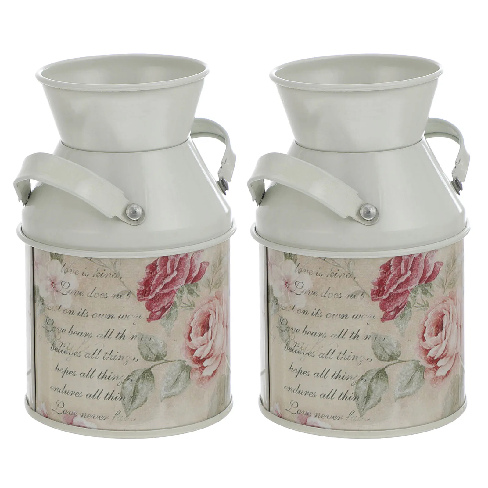 2pcs Vintage Flower Vase Decorative Holder with Handle Garden Decor | Дом и сад
