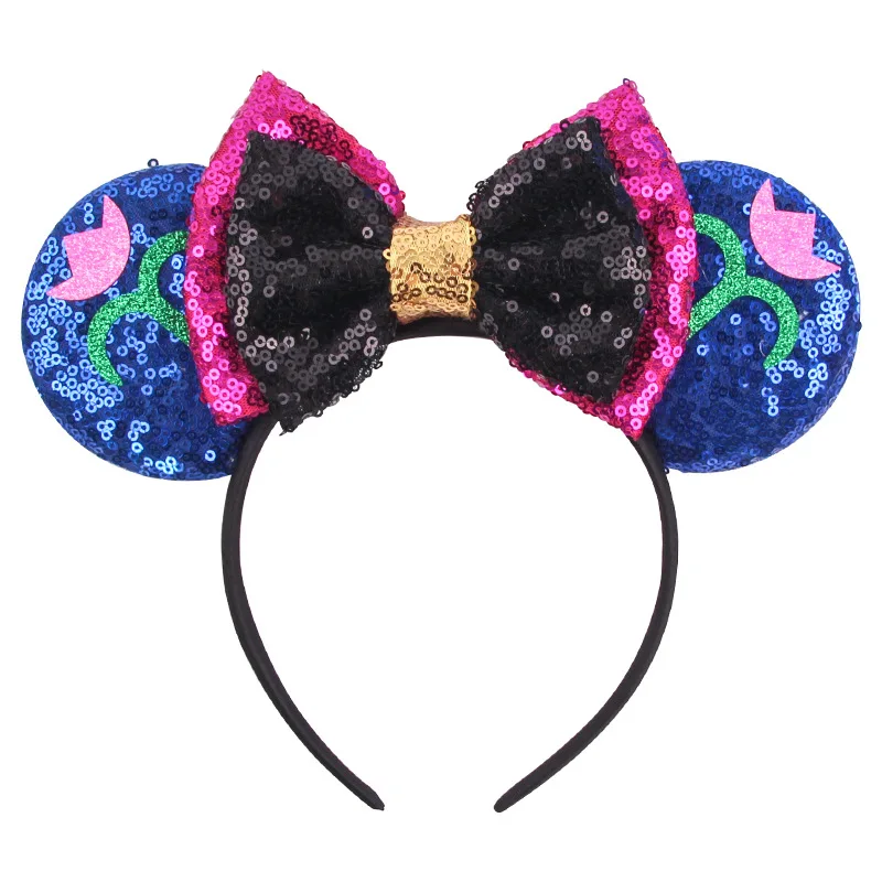 

Disney Glitter Star Snowflake Mouse Ears Hairband Festival Girls Princess Headwear Party Decoration Hair Accessories