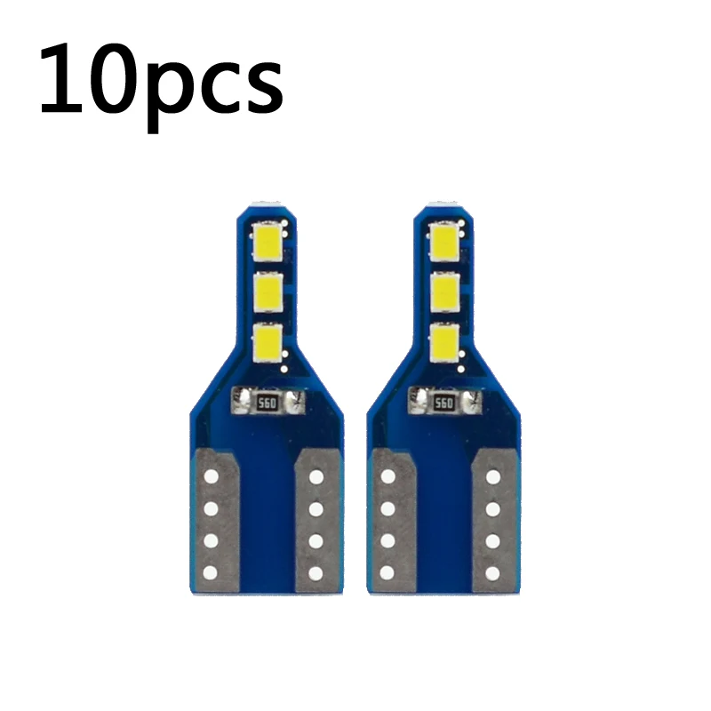 10 шт. T10 светодиодный W5W194 Автоматическая внутренняя светодиодная подсветка светодиодный внутренний светильник лампа багажника автомобиля светильник s для Honda Civic Accord CRV вариабельности сердечного ритма Jazz Fit NC750X ксенон 6000K12v
