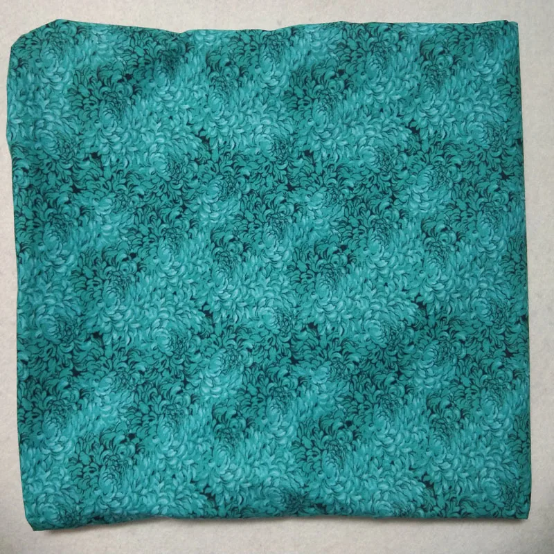 Изящная синяя Цветущая Хризантема с цветочным принтом хлопковая ткань 50x105 см