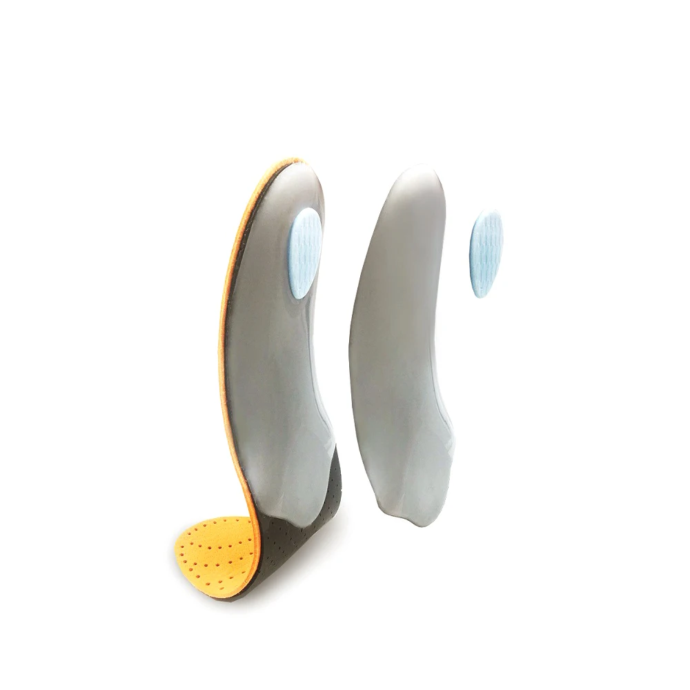Silicone Orthotic Insoles For Men's Flatfeet Leather Casual Shoes Accessories Women Varus O X Leg Arch Support Instep Full Pads