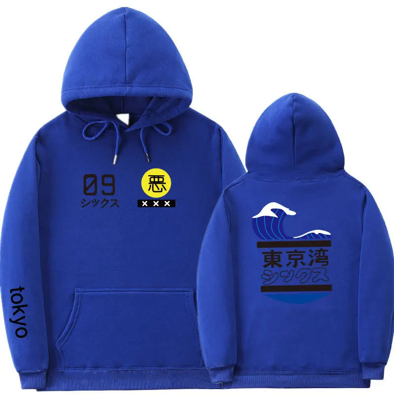 

Fashion Japanese Streetwear Tokyo Bay print hoodie Fleece Sweatshirt Multiple Colour Men Women Hip hop Hoodies Pullover