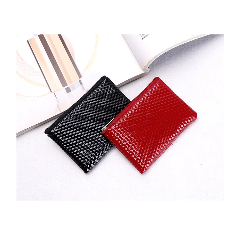 1 Piece Solid Color Simple Fashion Generous Portable Coin Purse Woven Zipper Small Wallet Key Bag Storage | Багаж и сумки