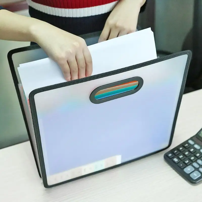 Большая Сумка для документов с 24 отделениями Радуга гармошка A4 классификация