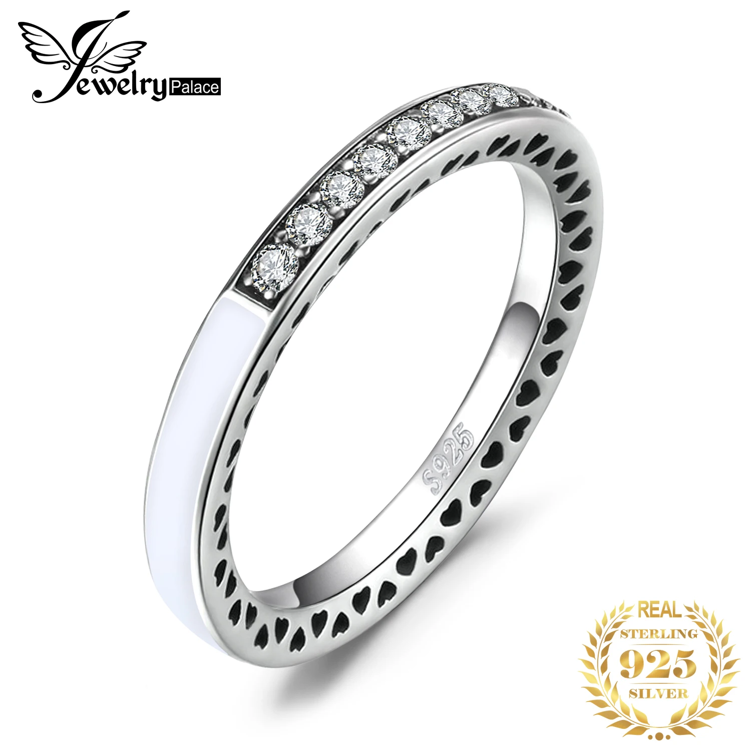 Jewelrypalace стерлингового серебра 925 фиолетовый блеск кубического циркония множество каналов кольцо подарки для нее Юбилей Модные украшения