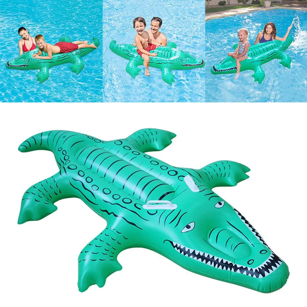 

Inflatable Crocodile Floating Row Leisure Water Toy Outdoor Swimming Pool Inflatable Floating Adult Children Playing Water Toy