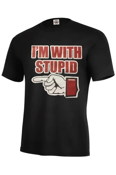 

I'm With Stupid T-Shirt Finger Pointing Many Colors Adult