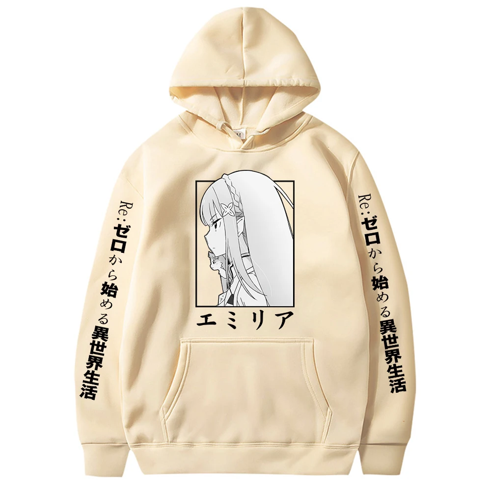 Толстовка мужская с забавным аниме Re:zero-start Life In other World