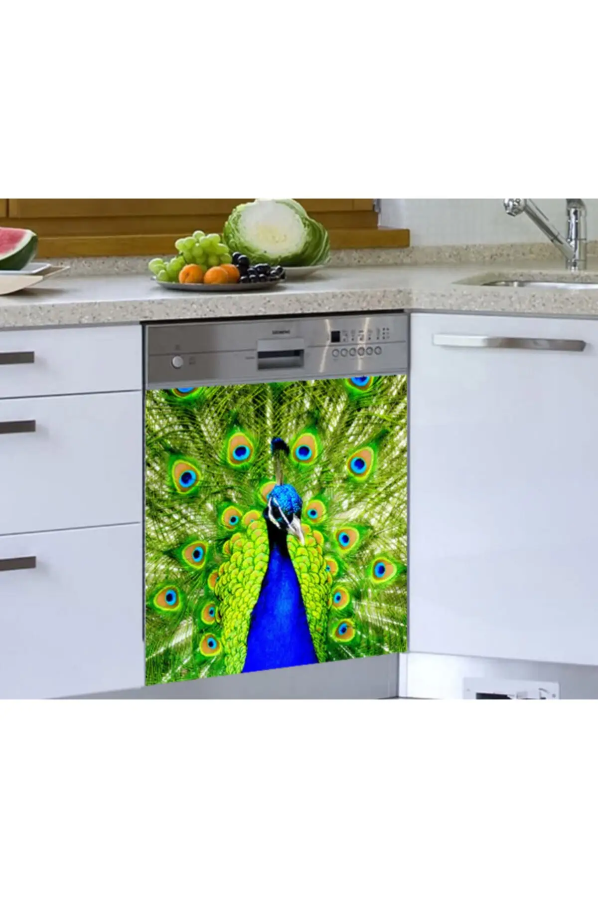 

Dishwasher Sticker Peacock