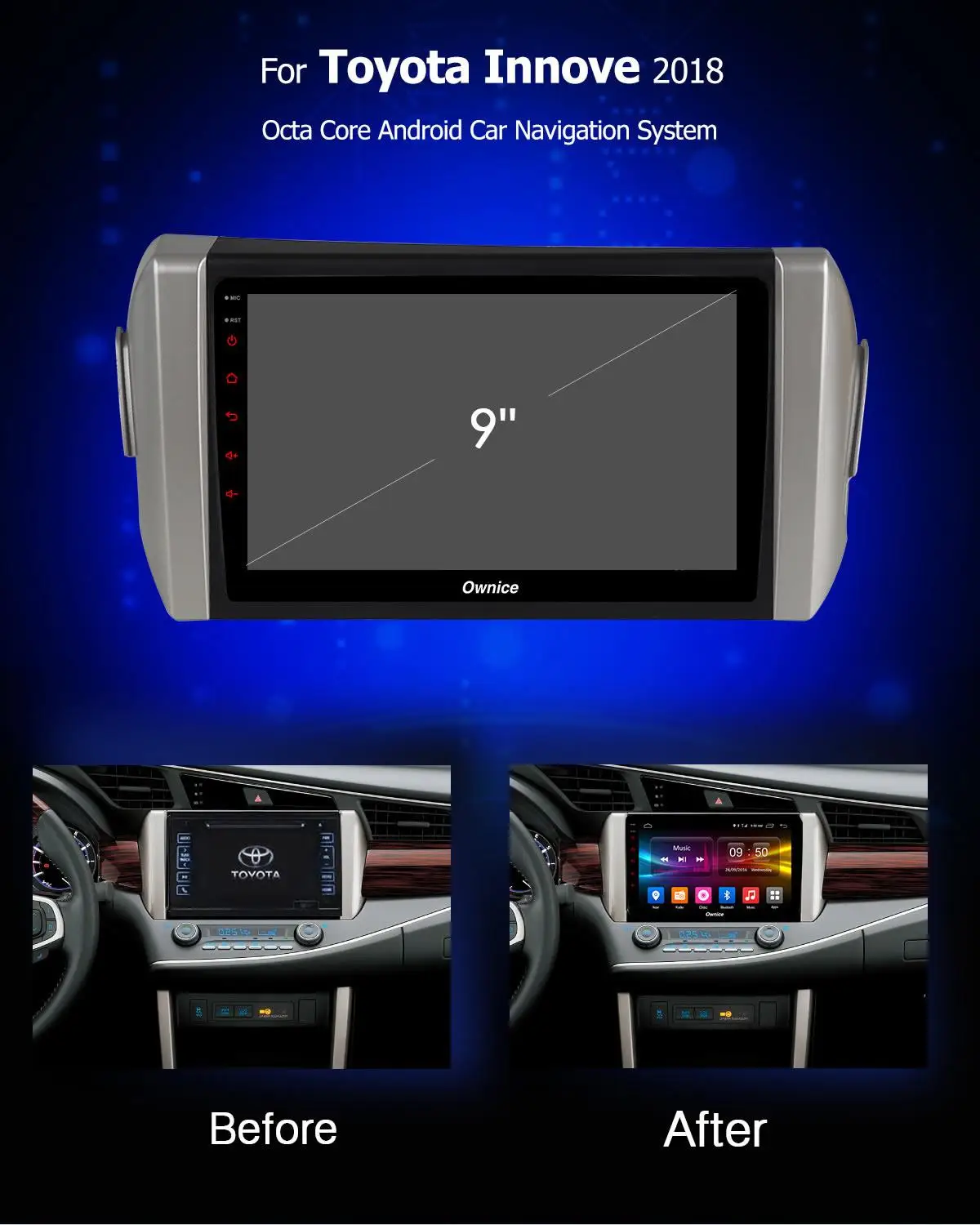 Автомобильный DVD-плеер Ownice carplay 9 дюймов 4 Гб + 64 ГБ Android 10 GPS навигация карта 360