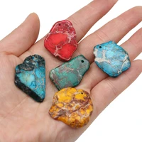 natural emperor stone pendant charms irregular shape pendant for jewelry making diy necklace earrings accessories 18 40mm