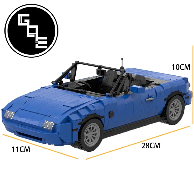 

High-Tech Super Racing Car Eunos Roadster MX-5 MOC-27076 Blue Sports Vehicle Building Blocks Bricks DIY Toys For Kids Xmas Gifts