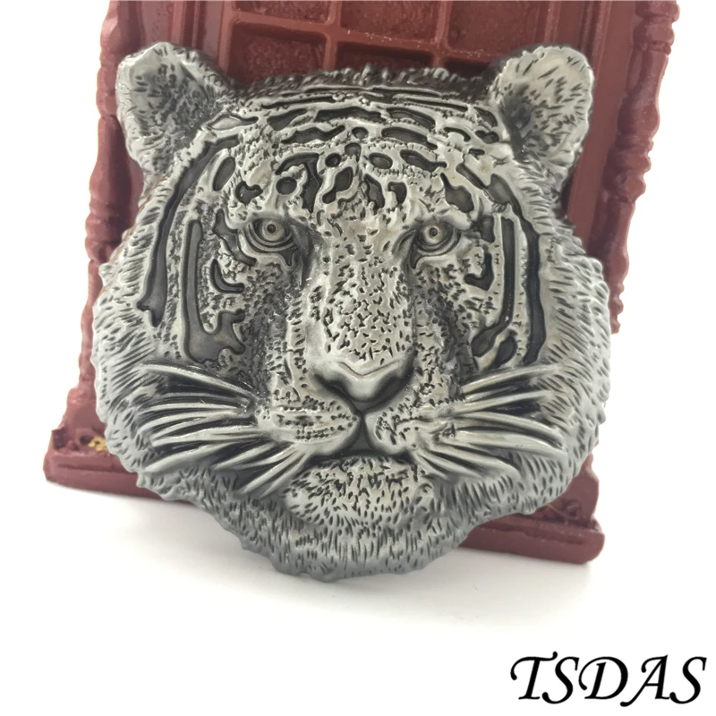 Super Cool 3D Style Boys Tiger Head Carved Metal Belt Buckle Suitable For 4cm Width Cowboy Birthday Gifts | Дом и сад