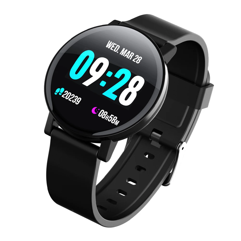 2019 Смарт часы для мужчин и женщин круглый сенсорный стальной чехол IP67