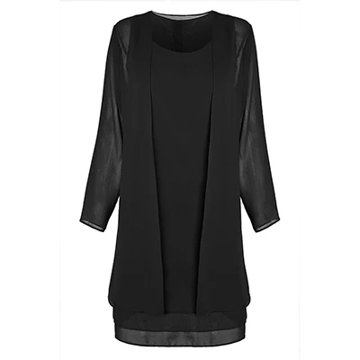 4 Комплект из 2 предметов, 5XL размера плюс, женский костюм, платье с длинным рукавом, свободные белые вечерние шифоновые миди платья, вечернее платье большого размера 4XL Vestidos - Цвет: 4