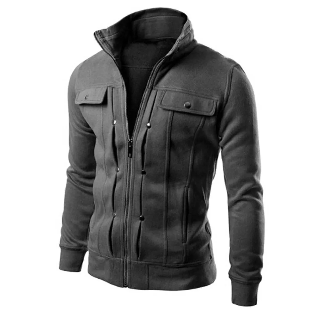 

Free Ostrich Men Coats Warming Outwear New Fashion Mens Slim Designed Lapel Cardigan Coat Jacket For Winter 2020