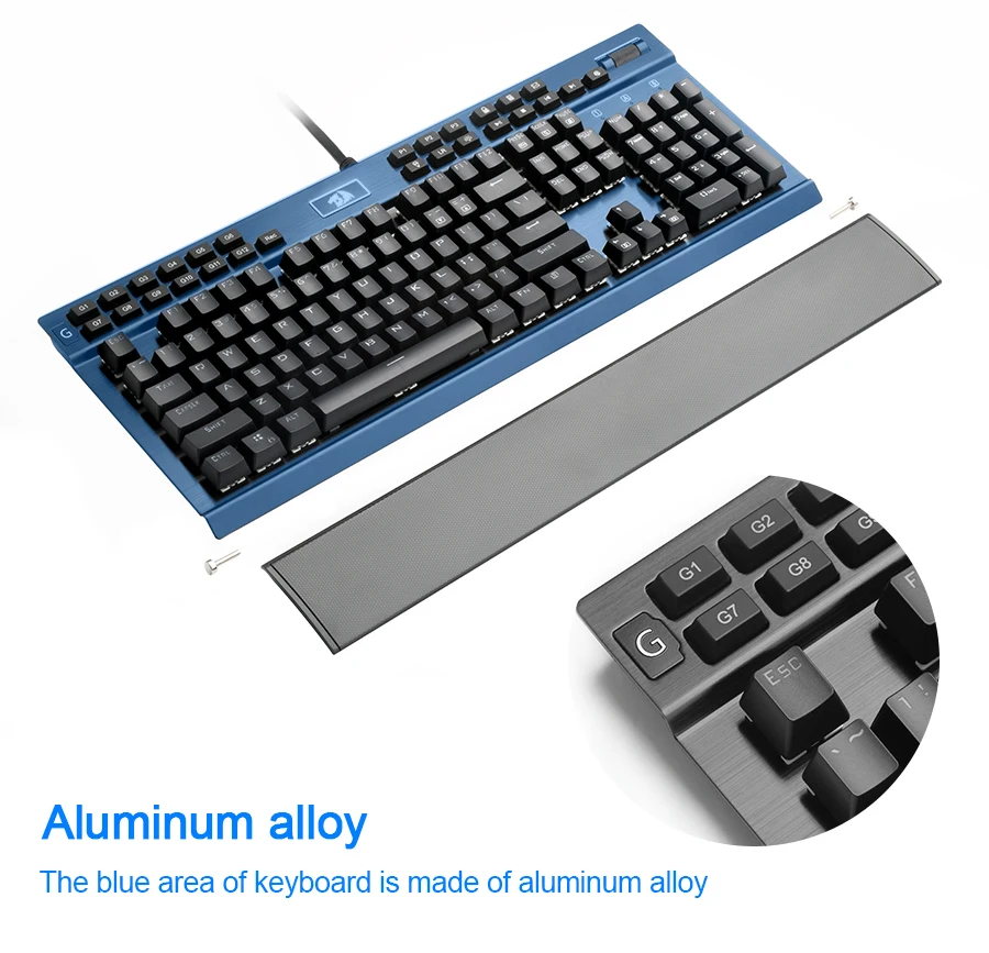 Redragon K550 алюминиевая USB Механическая игровая клавиатура Rgb Красный Фиолетовый переключатель Diy эргономичный ключ с подсветкой против привидения PC Pro Gamer