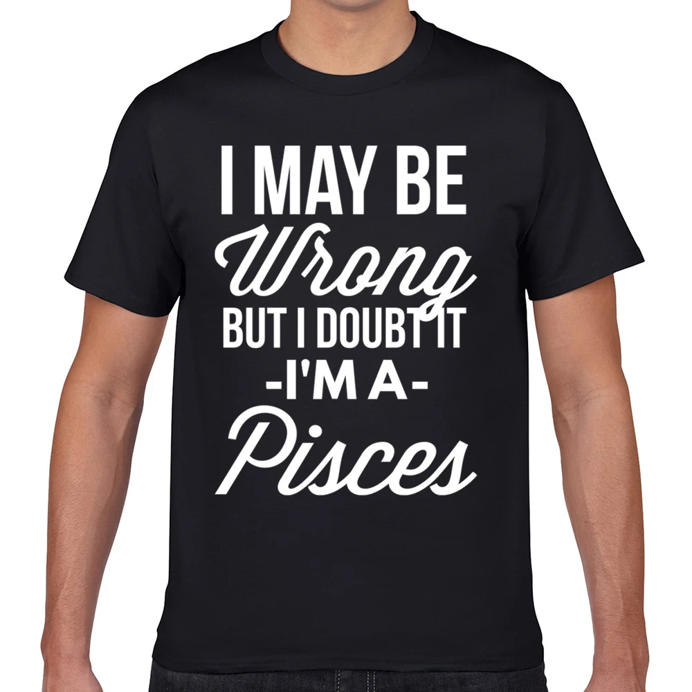 

Tops T Shirt Men im a pisces Comic Inscriptions Geek Short Male Tshirt