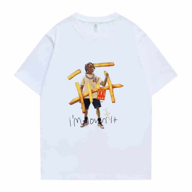 

Cactus Jack and Donald Active Graphic Print Tshirt Fashion Men's Travis Scott M T-Shirt New Short Sleeve Im Lovin If Tees
