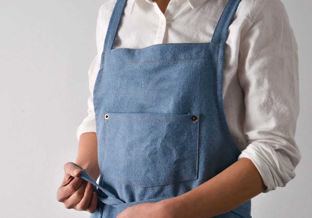 

Cowboy neck apron kitchen sleeveless chef apron