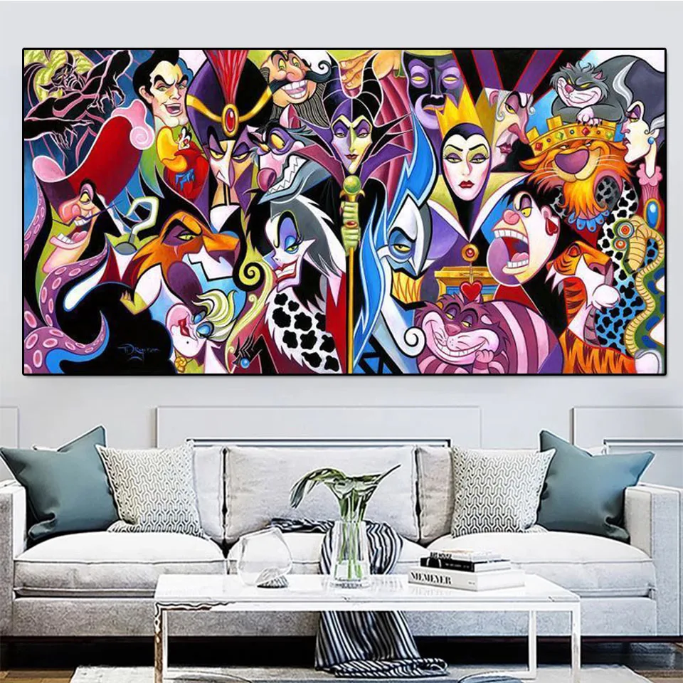 

Disney Villains Diamond Painting All Their Wicked Ways Diamond Mosaic Beads Embroidery Picture Home Decor Disney Limited Edition