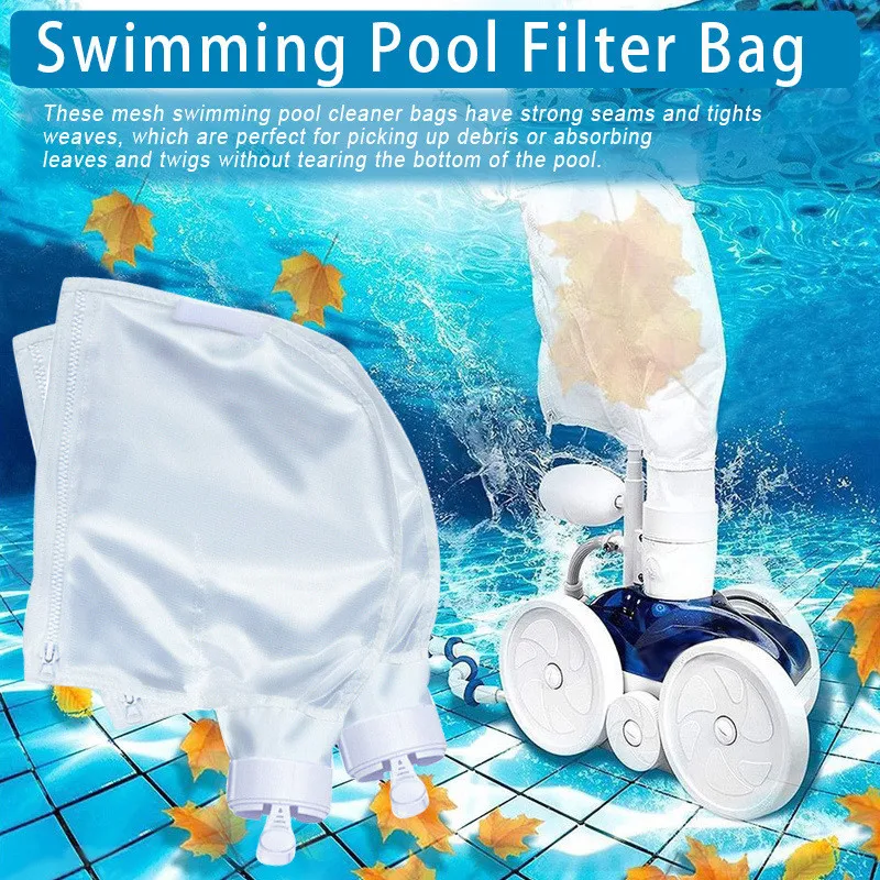 Bolsa de limpieza de piscina para Polaris 280 480, modelo de repuesto, bolsas con cremallera, malla de nailon, bolsas de filtro multiusos, aspiradora de piscina