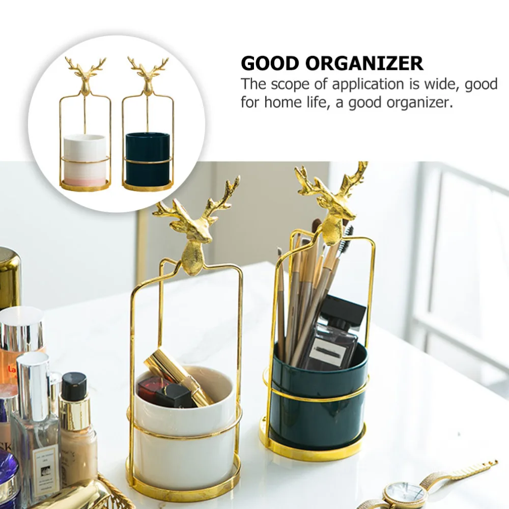 

2Pcs Ceramic Storage Boxes Cosmetics Collecting Cases Special Storage Cases