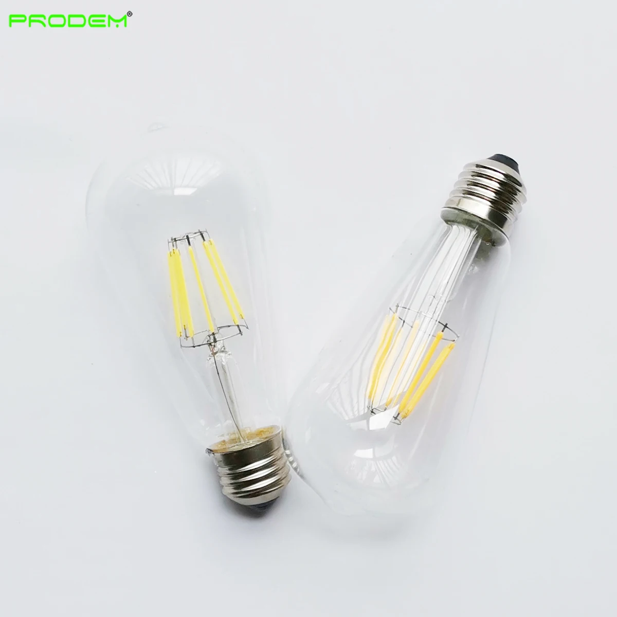50PACK 120V 220V 230V 6W LED vintage lamps filament bulbs ST64 clear glass filamento bombilla E27 screw warm cold white 700LM | Лампы и