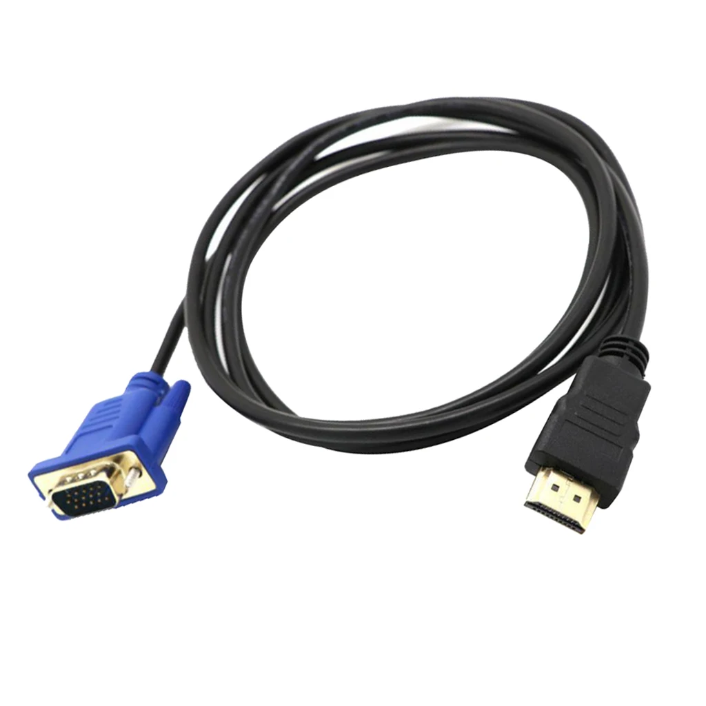 HDTV HDMI золотистый штекер для VGA HD 15 мужской контактный адаптер кабель 3 фута 1080P