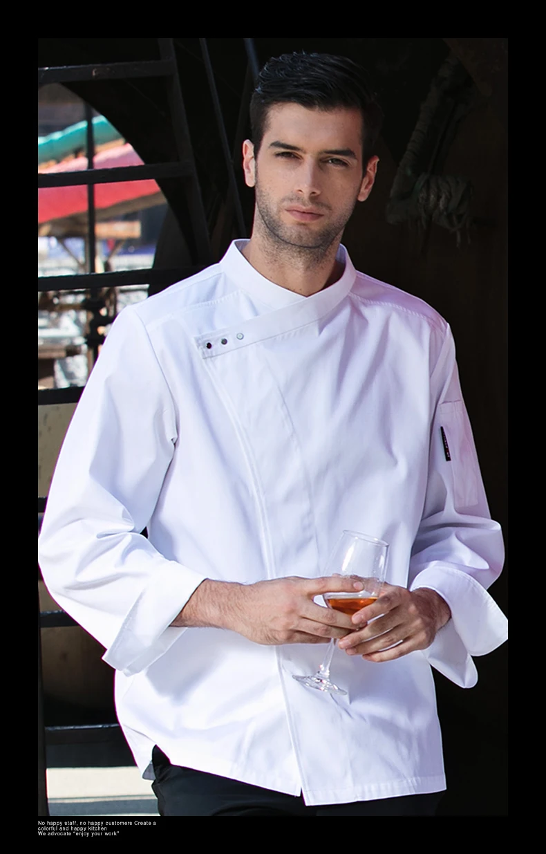 Новый мужской костюм повара куртка шеф ресторана тонкая форма одежда для летняя