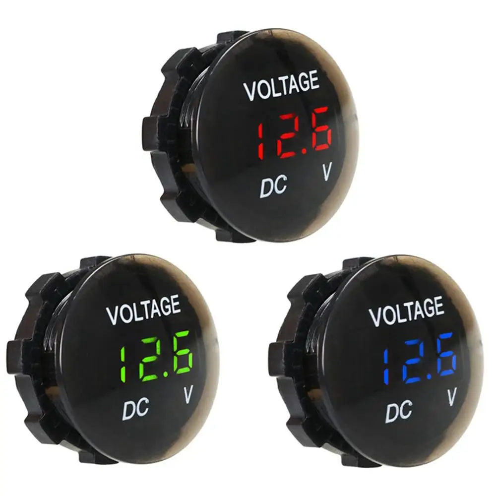 Автомобиль Мотоцикл DC 5V 48V светодиодный Панель цифровой Напряжение метр Батарея