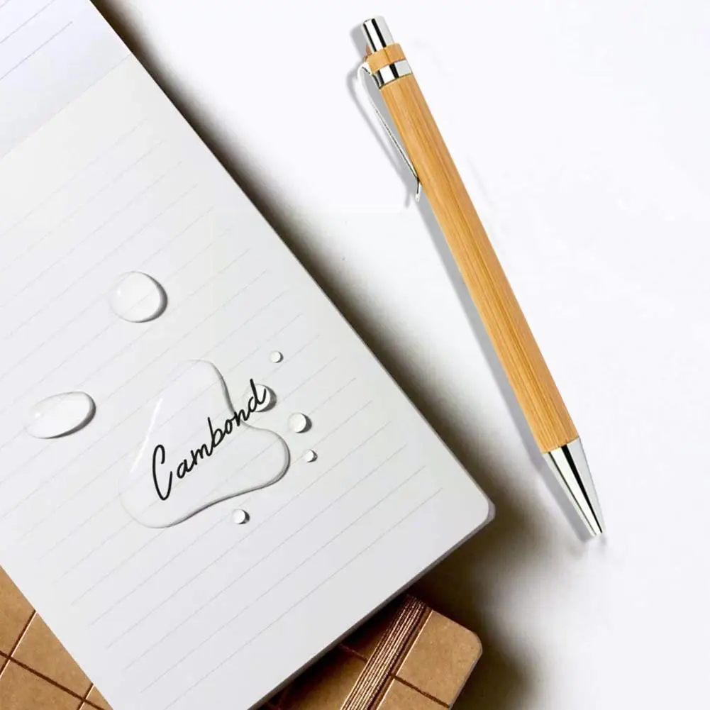 

1pc Ballpoint Pen Sets Bamboo Wood Writing Instrument For Workplace 1.0 Supplies Ballpoint Student School Pen Office C0h6