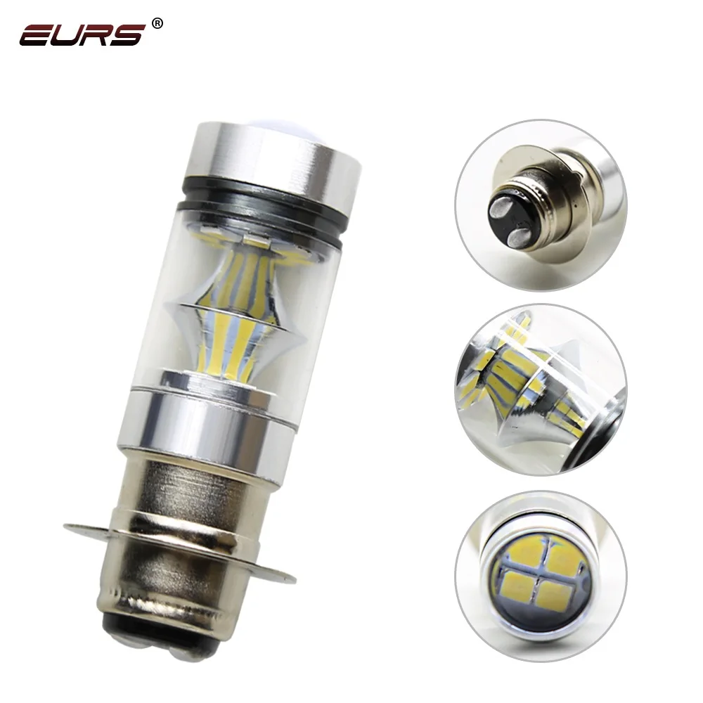 

Фары мотоциклетные P15D H6M 100 Вт 20SMD 1100LM, 2 шт.