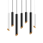 Светодиодный подвесной светильник с длинной трубкой, роскошный золотой потолочный светильник с поверхностным креплением, точечная лампа 7 Вт для гостиной, спальни, зала