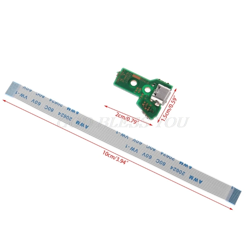 Замена USB плата с зарядным портом для JDS 040 контроллера PS4 12Pin гибким кабелем Прямая