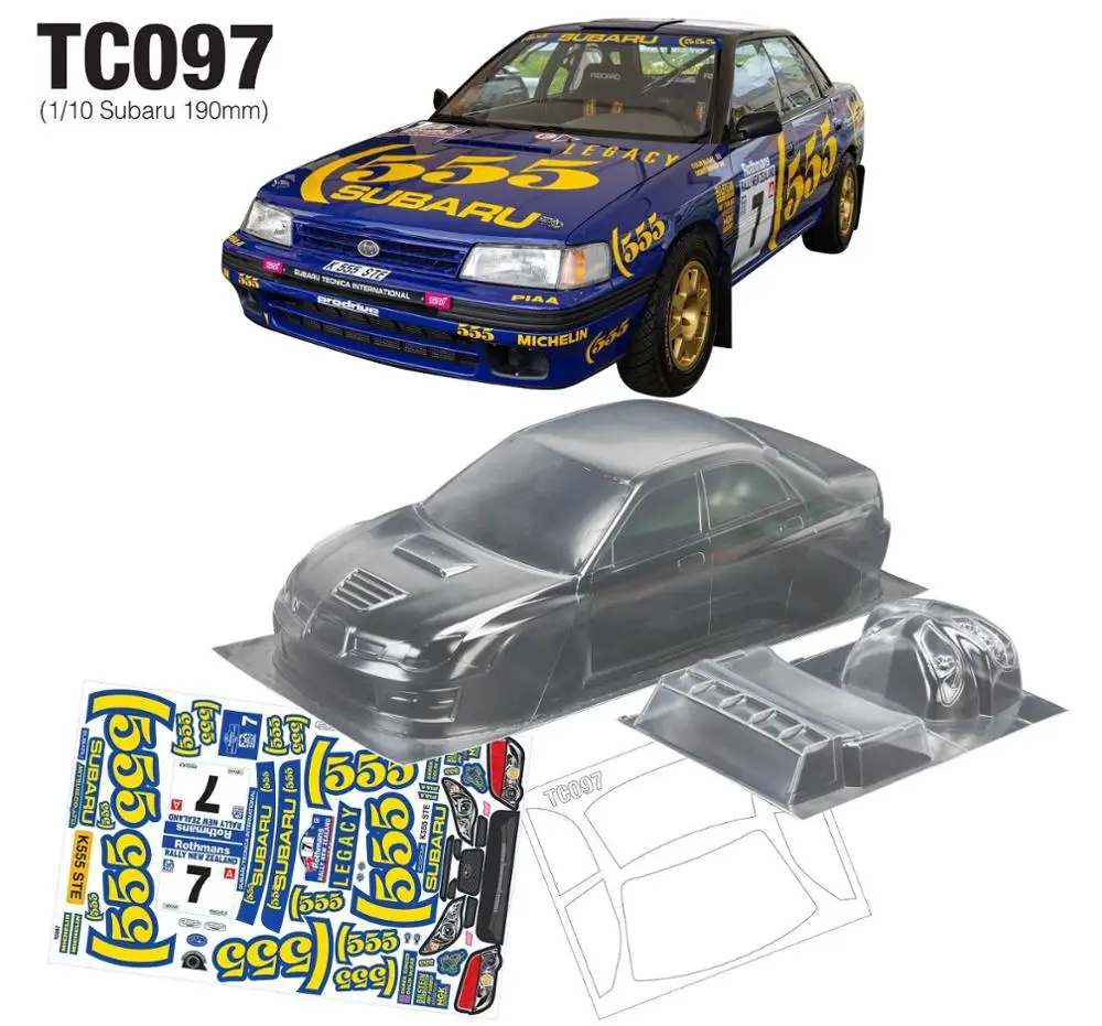 Масштаб 1/10 Team C TC097 WRC 190 мм прозрачный корпус с фотоэлементом чаша для HSP HIP Tamiya rally