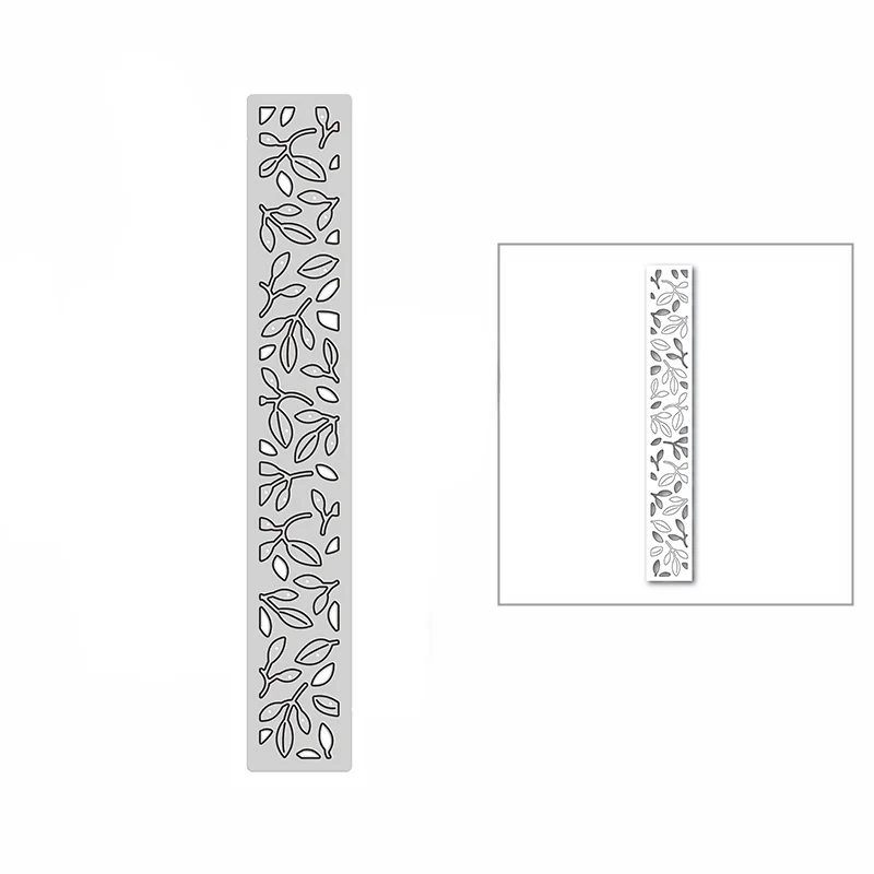 

New Fresh Leaves Slim Border Frame DIY Craft 2021 Metal Cutting Dies for Scrapbooking and Card Making Decor Embossing No Stamps