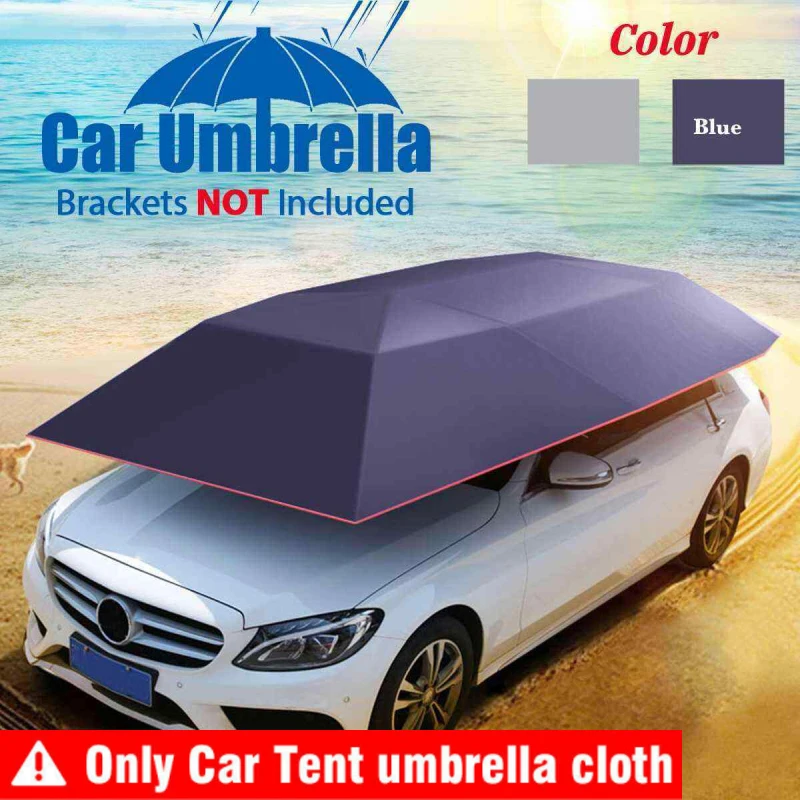 

4X2.1M Car Umbrella Sun Shade Cover Car Protection Umbrella Oxford Cloth UV Resistant Foldable Car Tent Roof Waterproof Cover