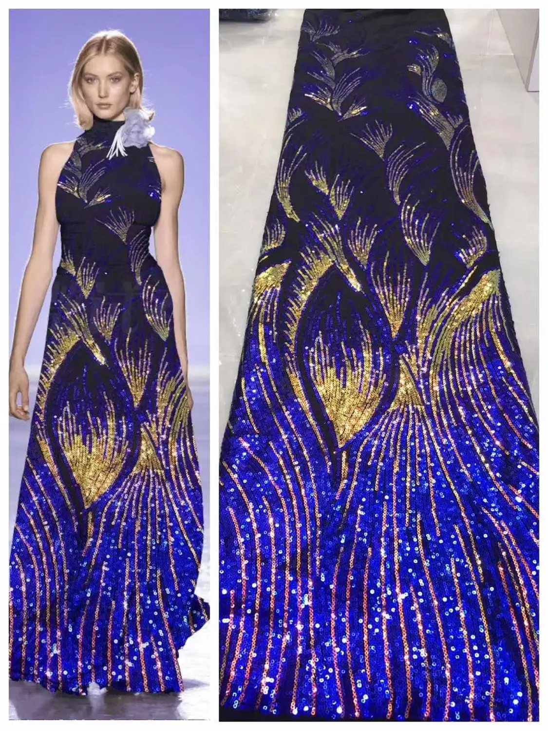 2020 новое платье с блестками ткань вышивкой французская сетка кружево Африка