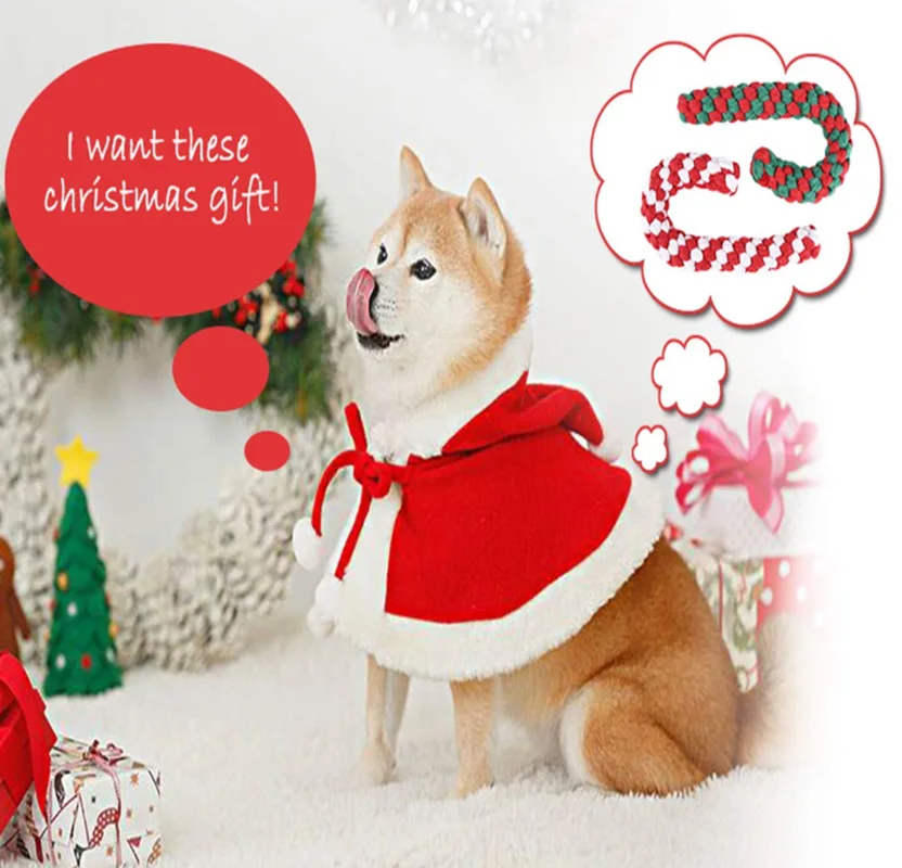 Игрушка из веревки для собак карамельный тростниковый канат игрушка чулок