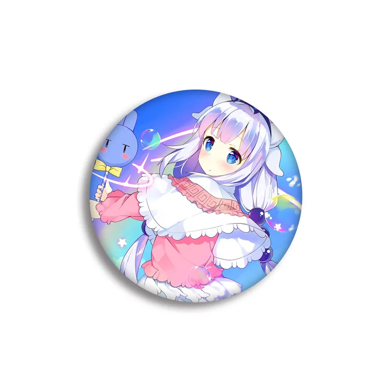 1 шт. 58 мм Kobayashi-san Chi no Maid Dragon KannaKamui супер милые девушки косплей использовать DIY значки акриловые значки брошь - Окраска металла: see chart
