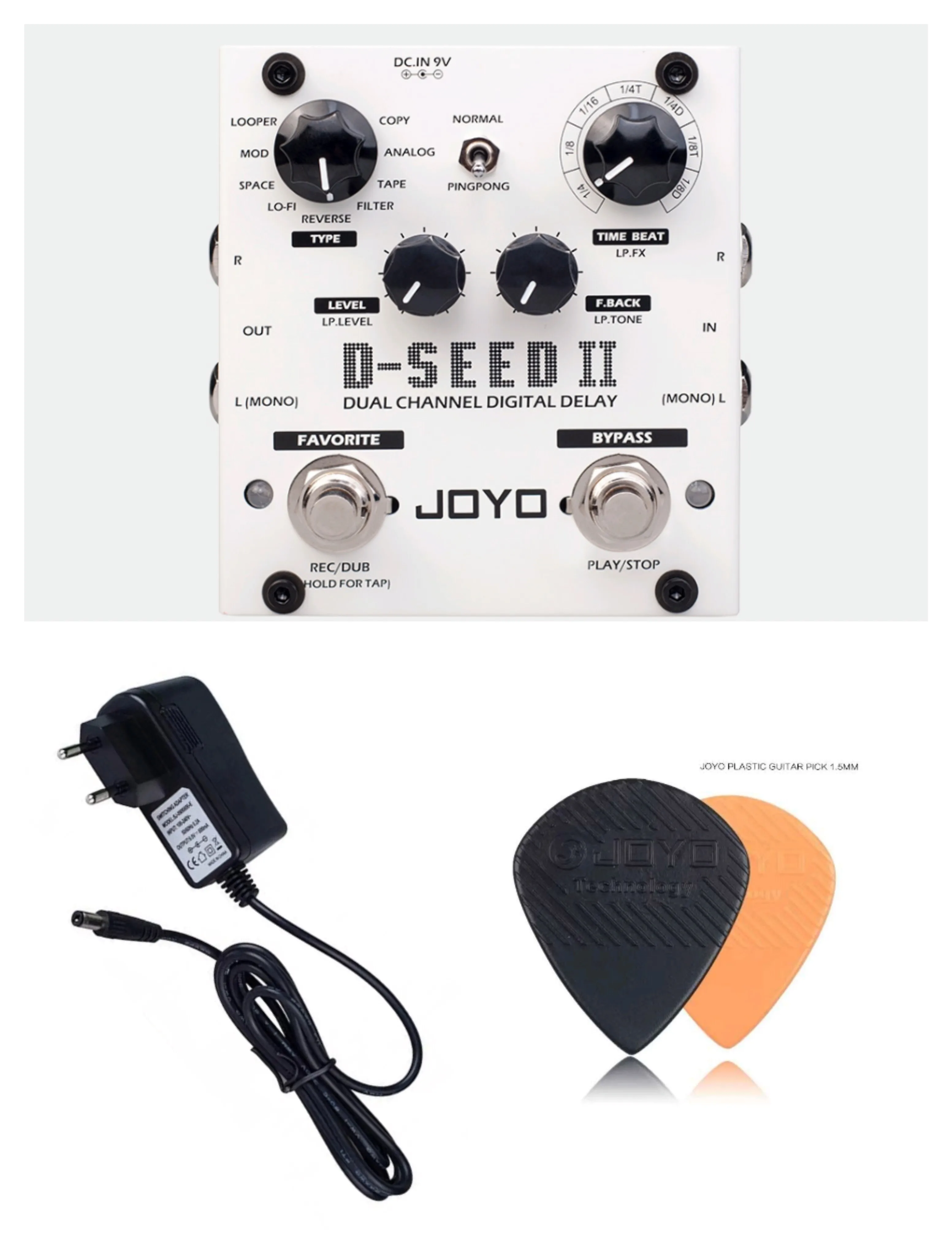 Цифровой блок эффекта задержки Joyo d-seed для электрогитары сингл |