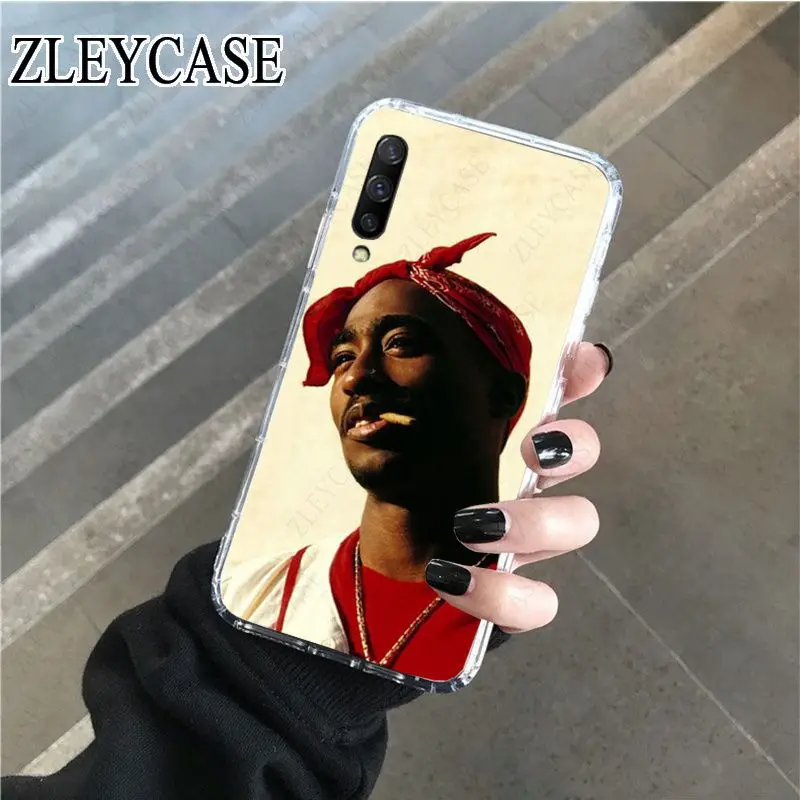 transparent Phone Case For samsung Galaxy A50 A10 A30 A70 A7 A9 A10S J5 J6 J7 J8 2018 CASE 2Pac Tupac Amaru Shakur Makaveli | Мобильные