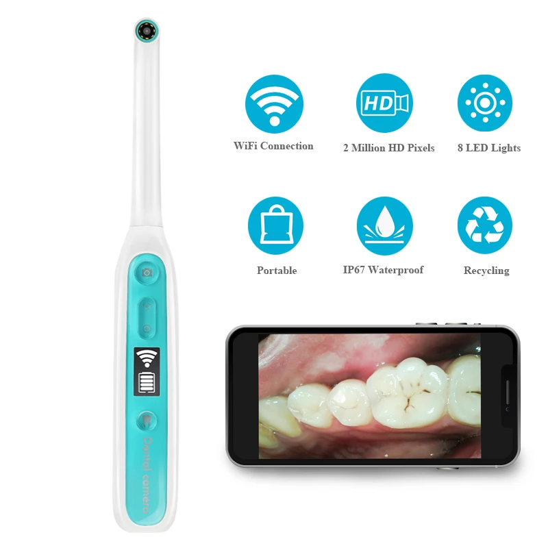 Wireless WiFi Oral Dental Endoscope HD Oral Intraoral Endoscope Camera LED Light Real-time Video Inspection Teeth Whitening Tool