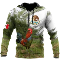 plstar cosmos 3dprinted newest mexico rooster flag unique unisex menwomen hrajuku streetwear casual hoodieszipsweatshirt a 1