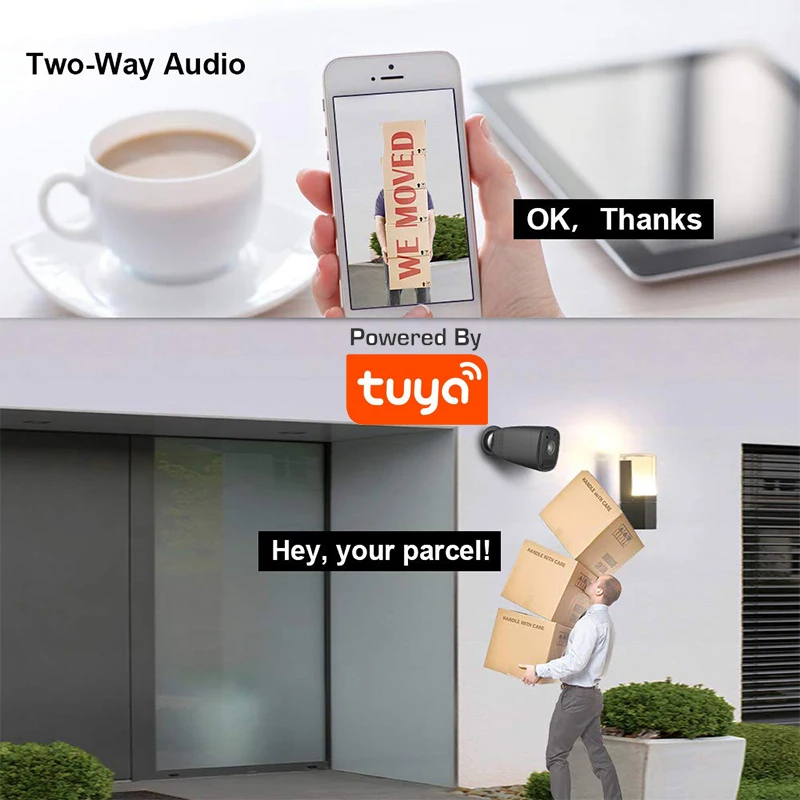 IP камера Tuya на батарейках с поддержкой Wi Fi водонепроницаемая IP66|Камеры