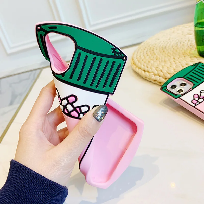 For iPhone 7 8 Plus SE 2020 X XS XR 11 12 13 Pro Max 3D Soft Silicone Cute Phone Case Back Cover Kawaii Shockproof Shell Skin