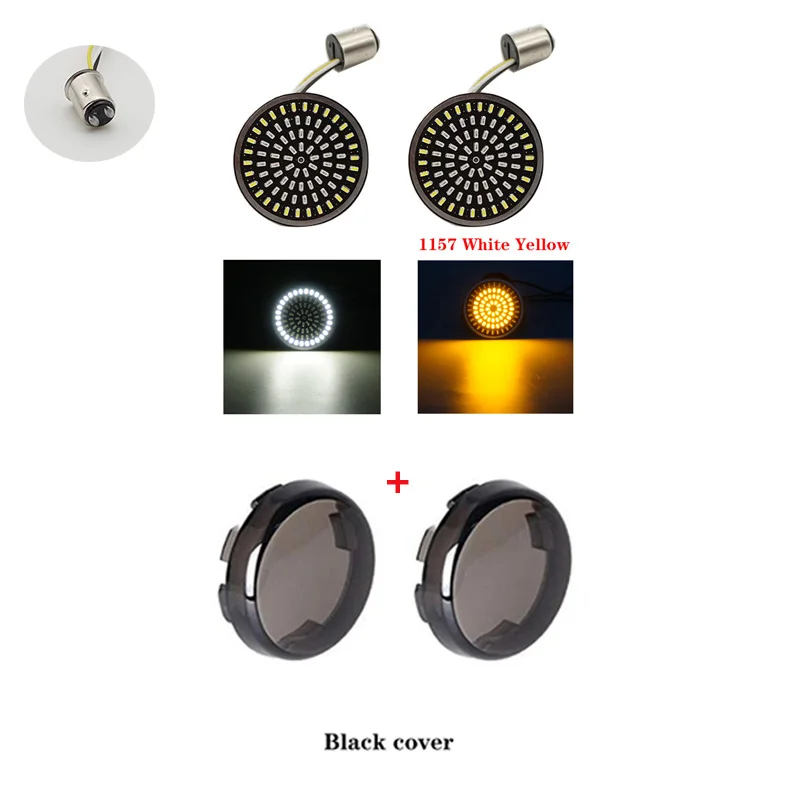 

2" Inch Bullet Style Turn Signals Lights 12V Motorcycle LED Brake Lamp Running Light For Harley Softail Dyna Touring Iron 883