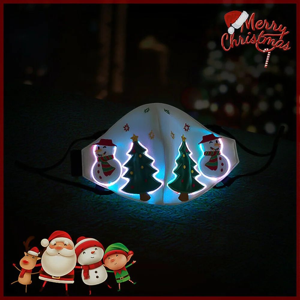 Многоразовые для рождественской вечеринки маски светодиодный светильник