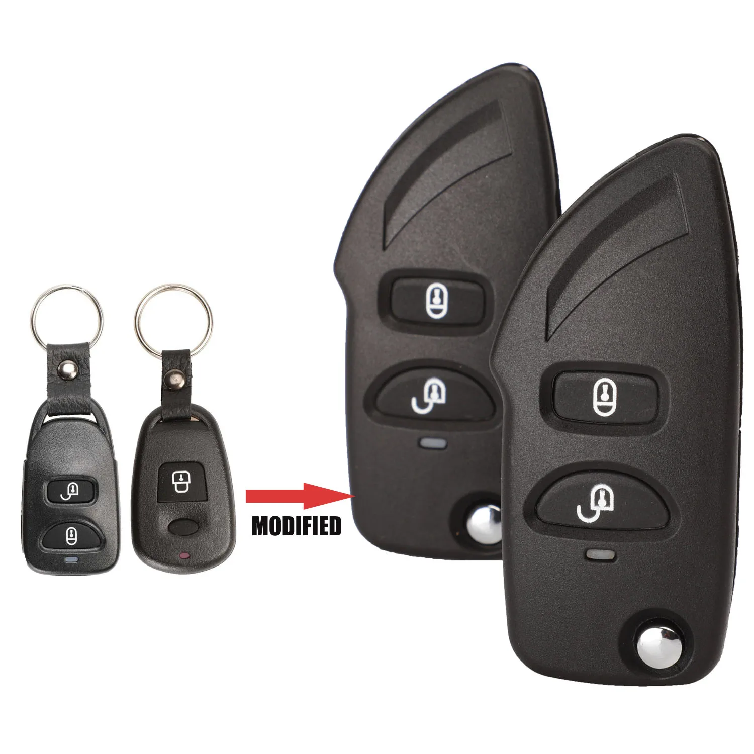 Jingyuqin модифицированный 2b чехол для ключей для hyundai Elantra Santa Fe Eagle Terracan Atos Trajet подходит для Kia Carens